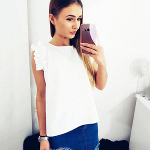 Ruffled Arms Blouse