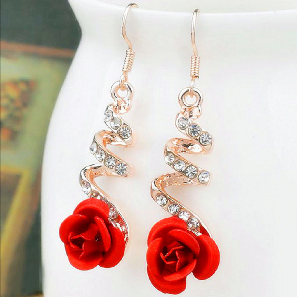 Rose Drop Earrings