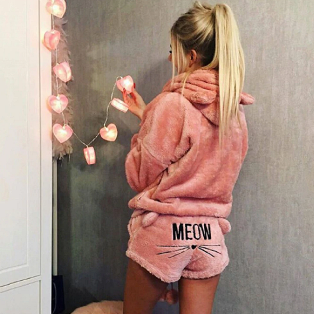 Meow Hoodie and Short Set