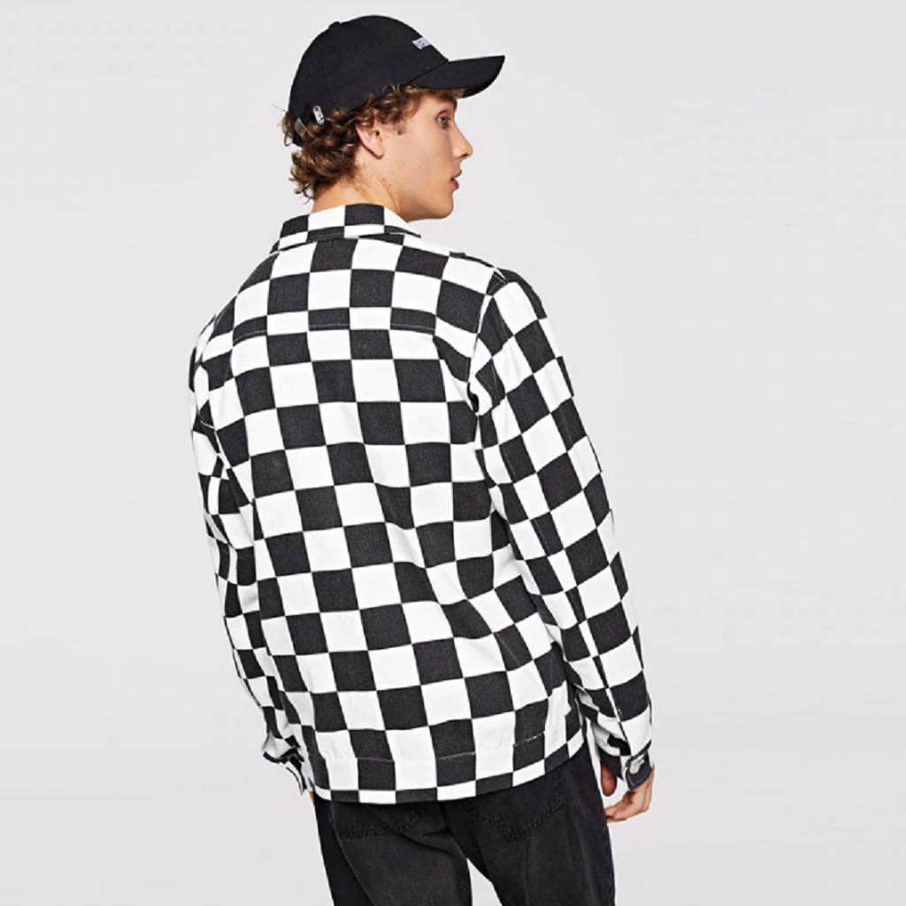 #checked Jacket-Men's Jackets & Outerwear-📸 #CrayeLabel-Black-2XL-CrayeLabel.com