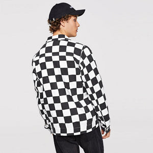 #checked Jacket-Men's Jackets & Outerwear-📸 #CrayeLabel-Black-2XL-CrayeLabel.com