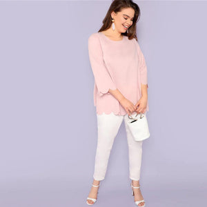 #back Button Top-Women's Blouses-📸 #CrayeLabel-Pink-L-CrayeLabel.com
