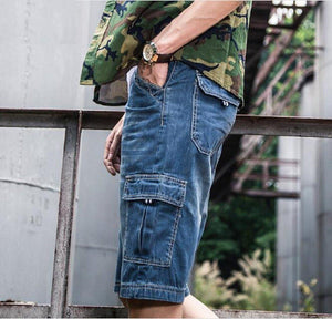 Denim Cargo Shorts