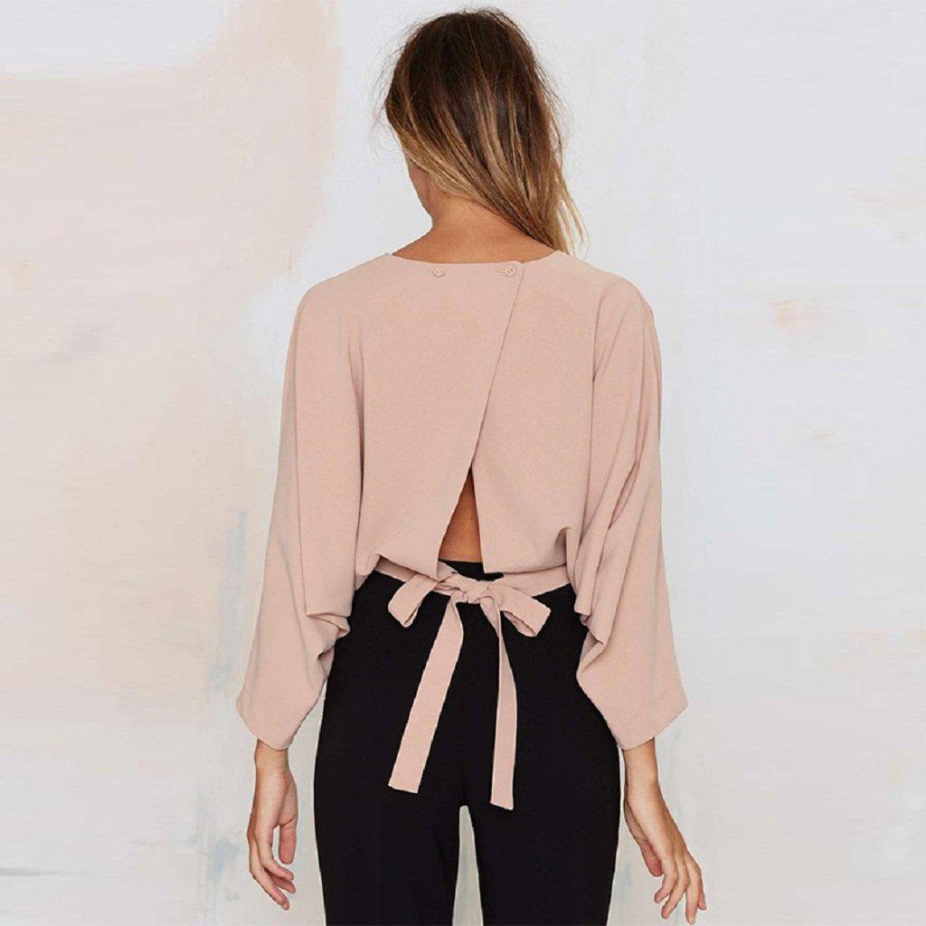 #backless Crop Tops-Women's Crop Tops-📸 #CrayeLabel-Light pink-3XL-CrayeLabel.com