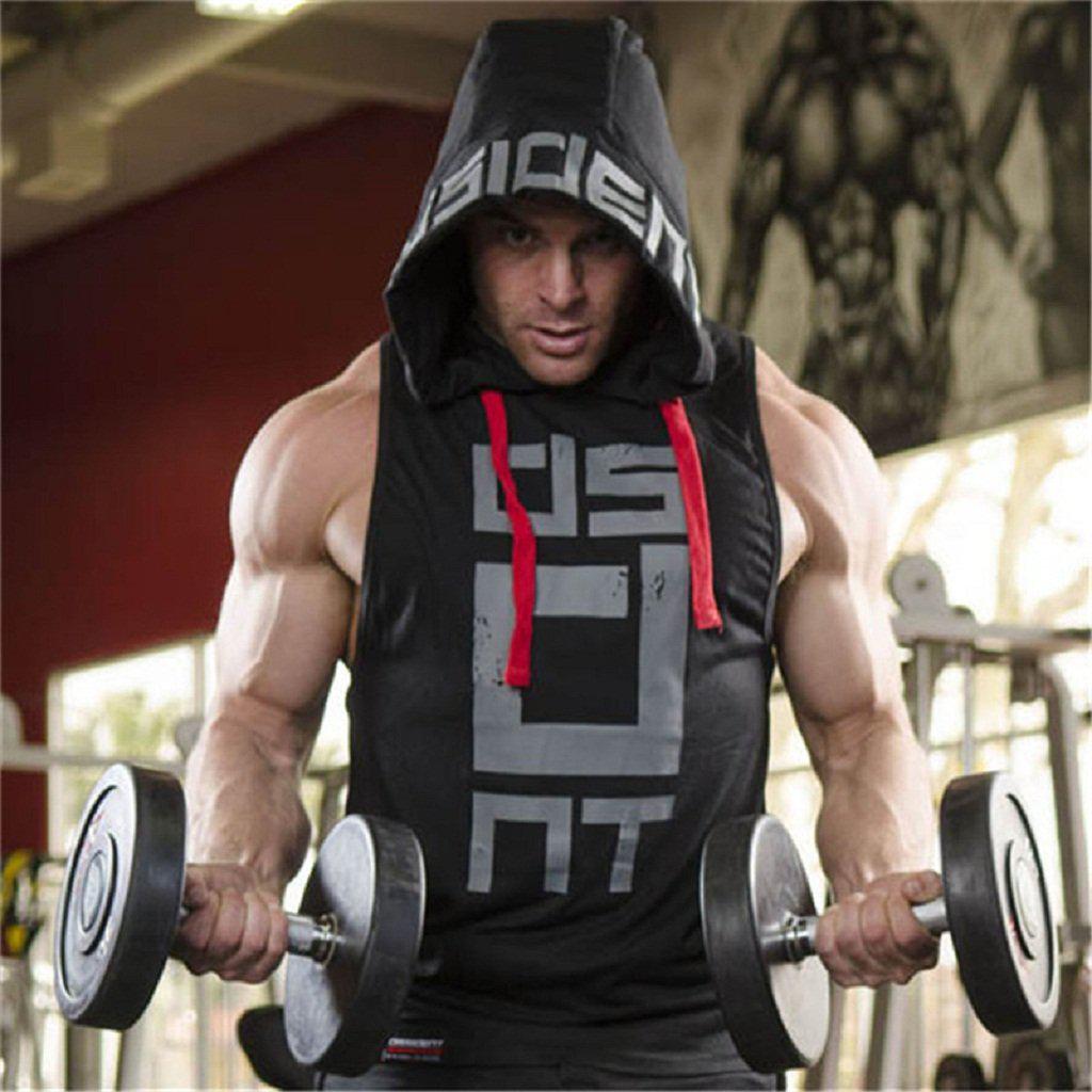 #fitness Hooded Sweatshirt-Men&#39;s Sweatshirts-📸 #CrayeLabel-Black-M-CrayeLabel.com