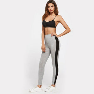 #onestripe Leggings-Women's Leggings-📸 #CrayeLabel-Gray-XS-CrayeLabel.com