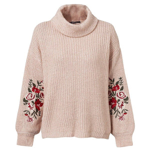 High Collar Knitted Sweater