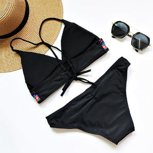 #print Beach Swimwear-Women's Swimwear-📸 #CrayeLabel-Black-M-CrayeLabel.com