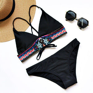 #print Beach Swimwear-Women's Swimwear-📸 #CrayeLabel-Black-XS-CrayeLabel.com