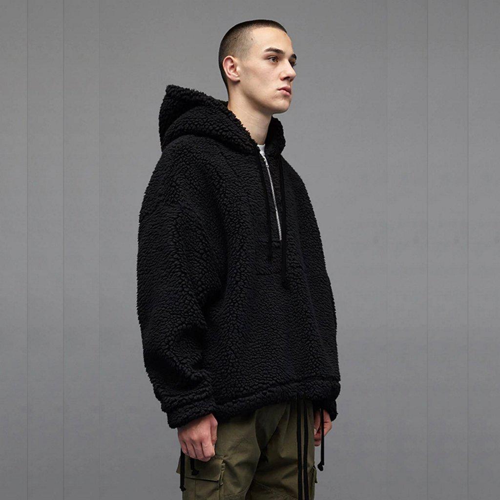 Half Zip Sherpa Hoodie