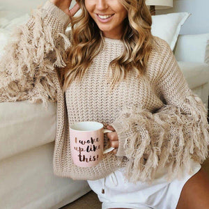 Tassel Me Pretty Woven Sweater