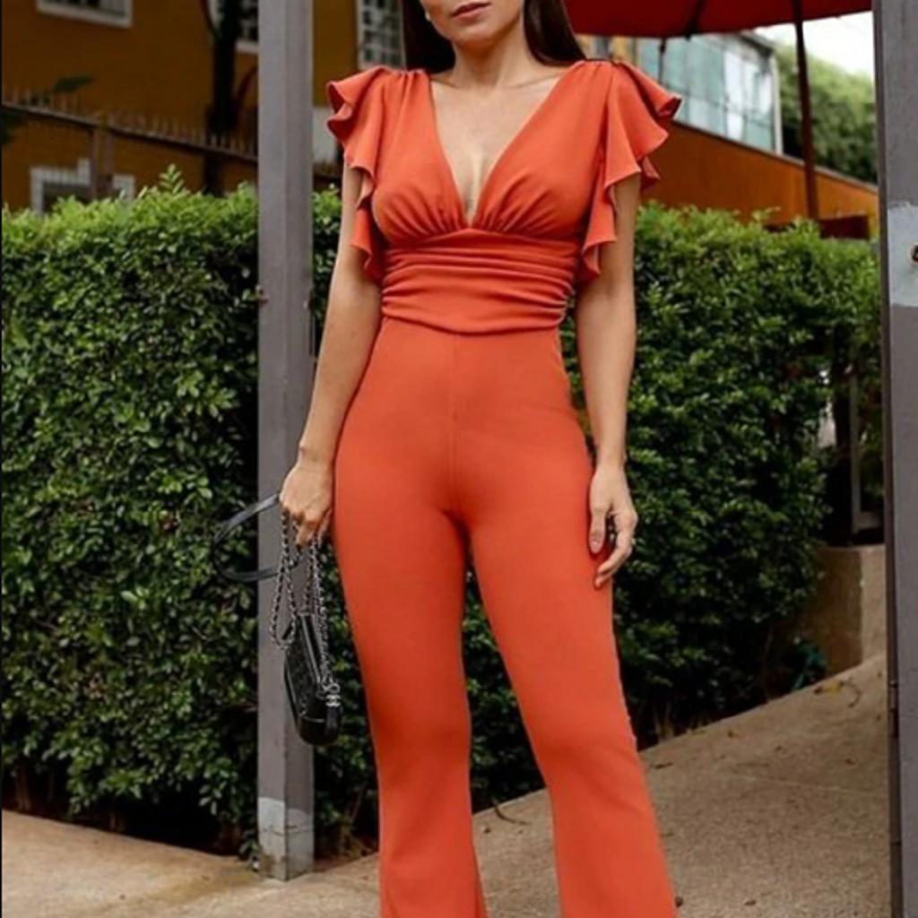 #elegant Jumpsuit-Women's Jumpsuits-📸 #CrayeLabel-Orange-S-CrayeLabel.com