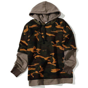 #camo Hoodie-Men's Hoodies-CrayeLabel.com-Light Brown-M-CrayeLabel.com