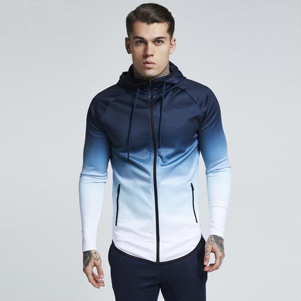 Color Hue Hood Track Jacket