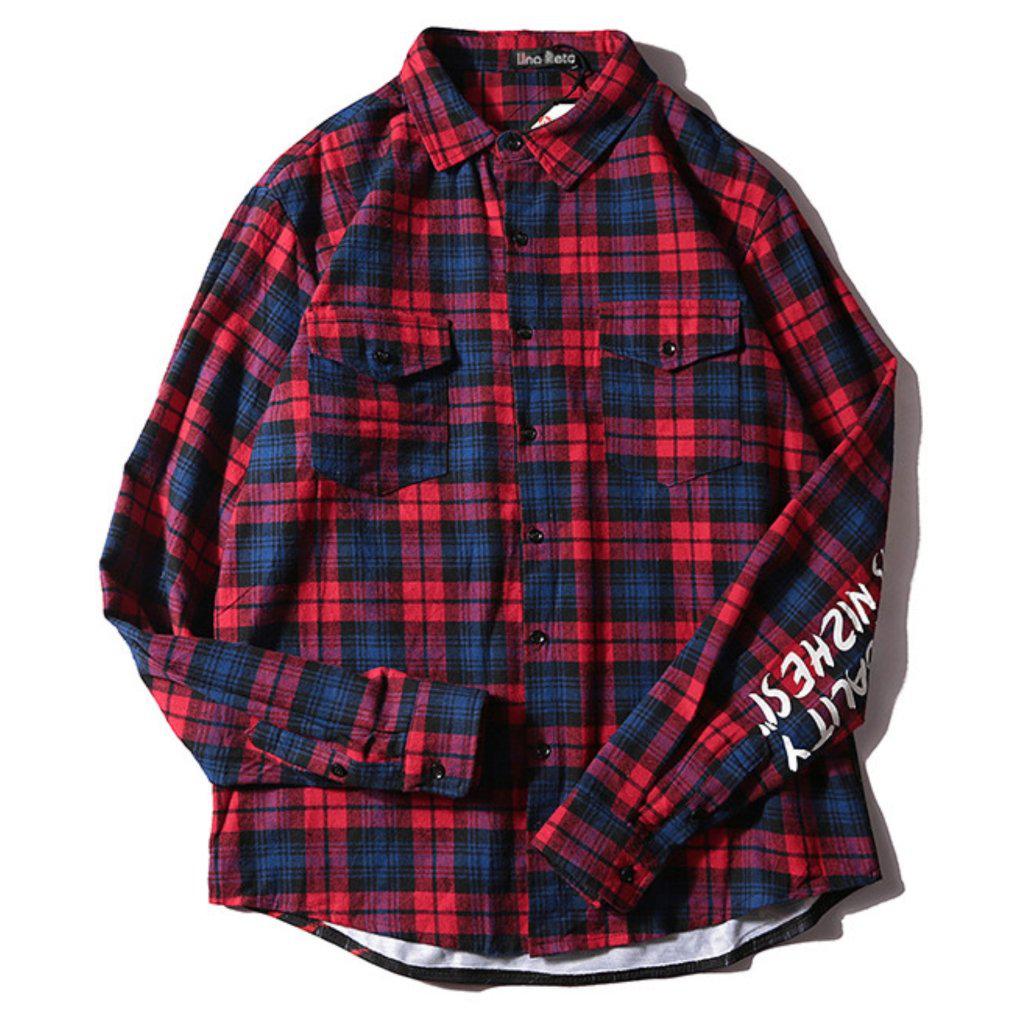 Deep Sea Plaid Button Up Shirt-Men's Button Up Shirts-📸 #CrayeLabel-CrayeLabel.com