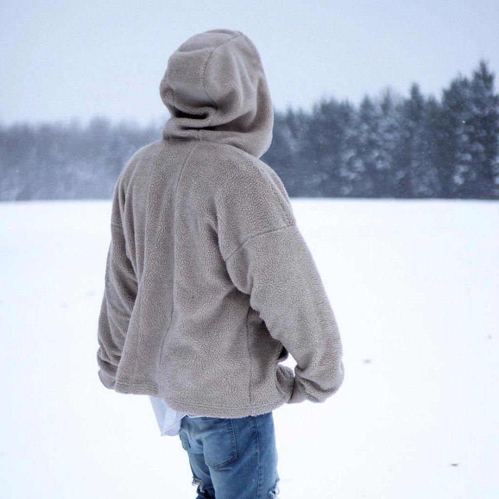 Half Zip Sherpa Hoodie