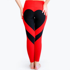 #heart Leggings-Women's Leggings-📸 #CrayeLabel-Red-XS-CrayeLabel.com