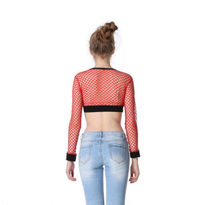 #net Club Wear Top-Women’s Crop Tops-📸 #CrayeLabel-Red-M-CrayeLabel.com