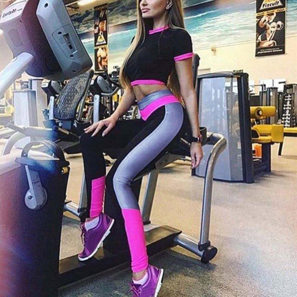 #pilates Gym Suit-Women's Gym Suits-📸 #CrayeLabel-Hot Pink-XS-CrayeLabel.com