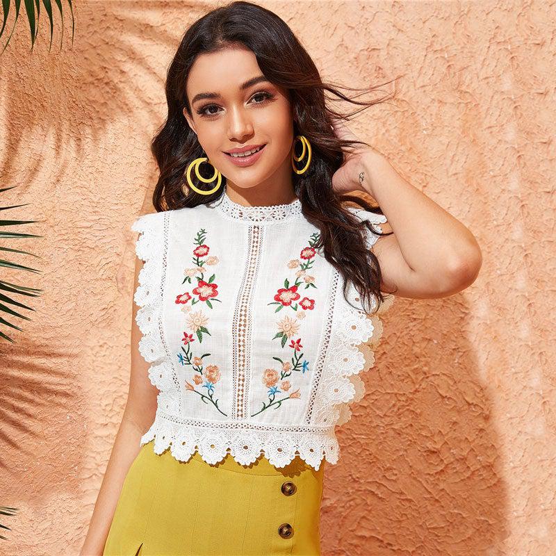 Head Turner Floral Crop Top