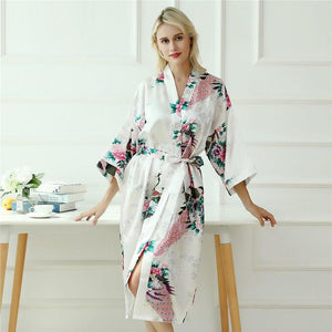 Floral Peacock Sleepwear Robe