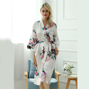 Floral Peacock Sleepwear Robe