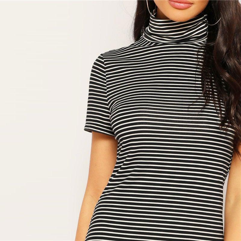 School Girl Striped Pencil Dress