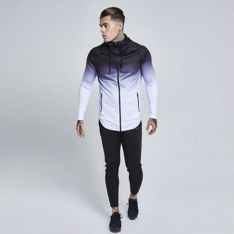 Color Hue Hood Track Jacket