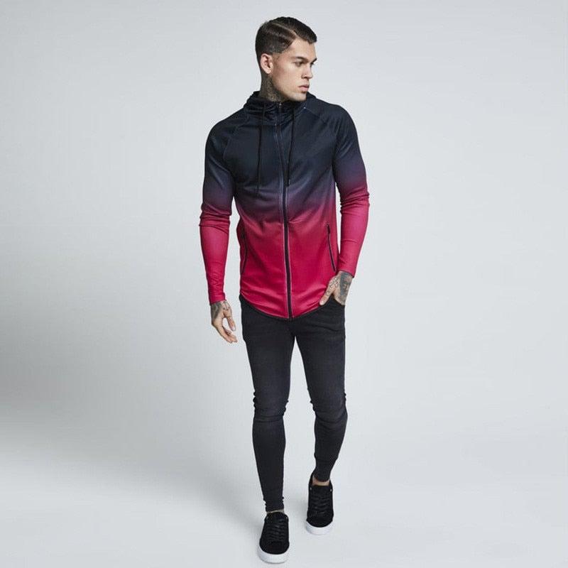 Color Hue Hood Track Jacket