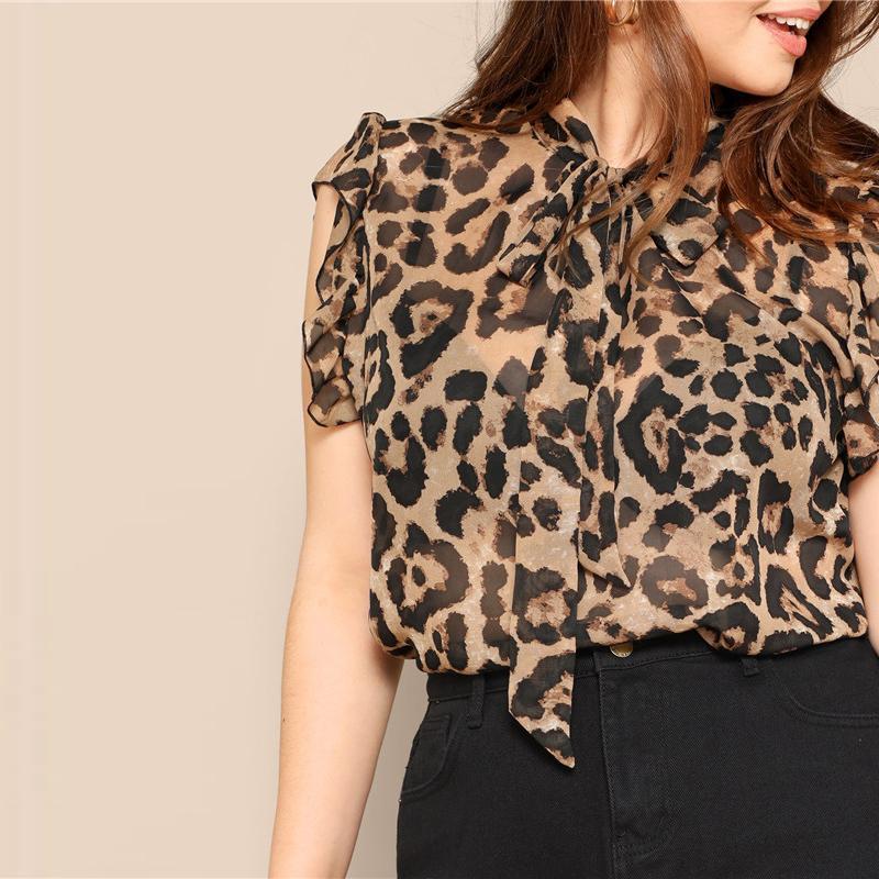 Leopard Print Summer Blouse
