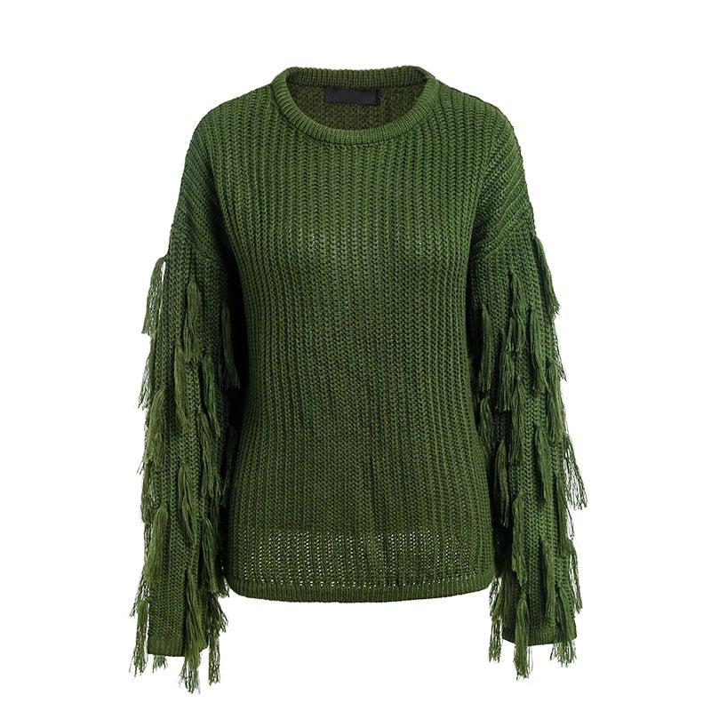 Tassel Me Pretty Woven Sweater