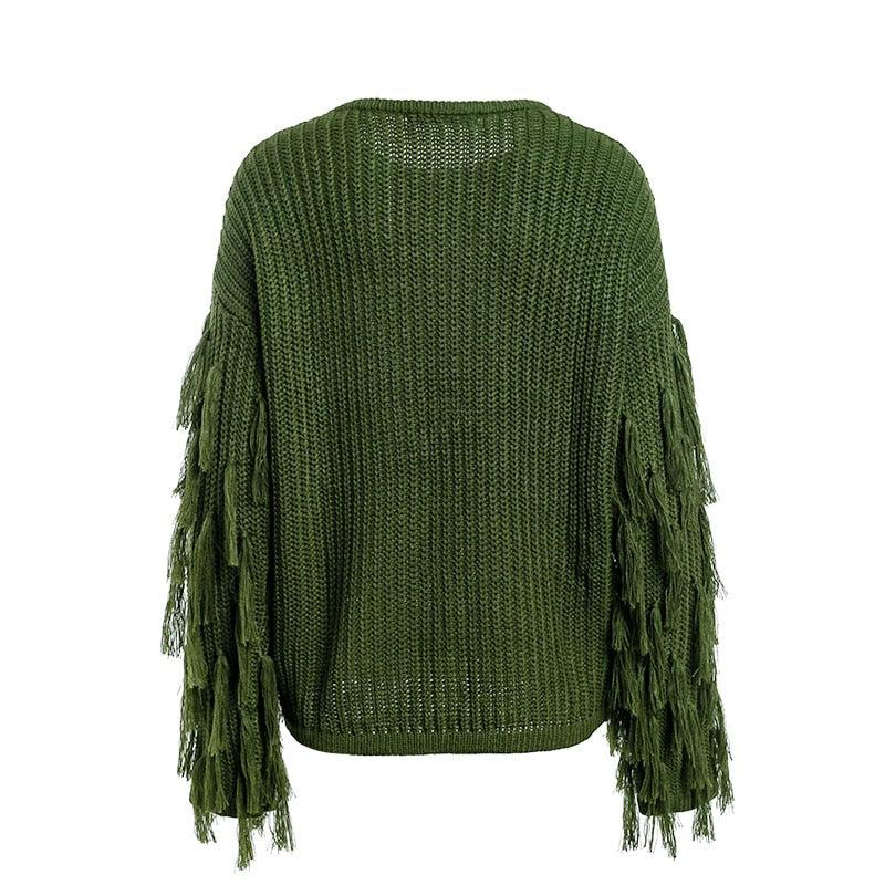 Tassel Me Pretty Woven Sweater