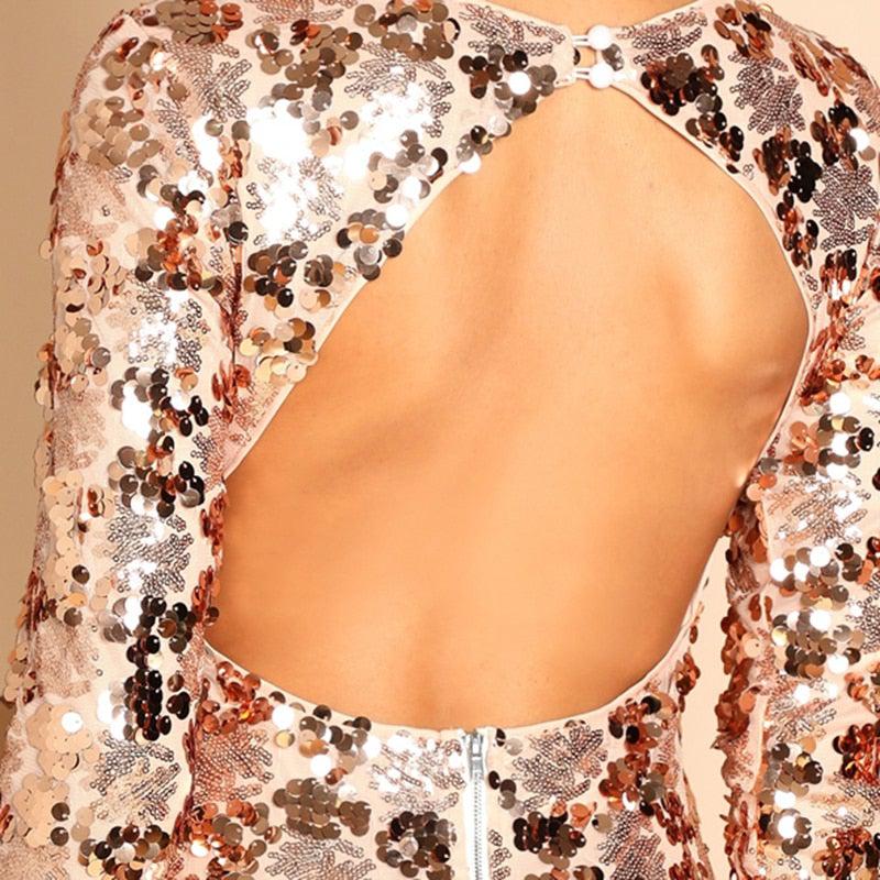 Daisy Sequins Mini Dress
