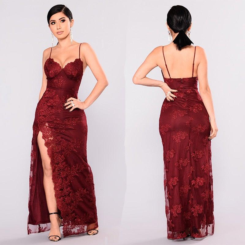 Summer Split Floral Party Dress