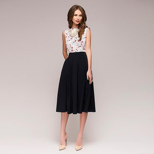 #evening Knee Length Dress-Women’s Knee Length Dresses-📸 #CrayeLabel-Black-M-CrayeLabel.com