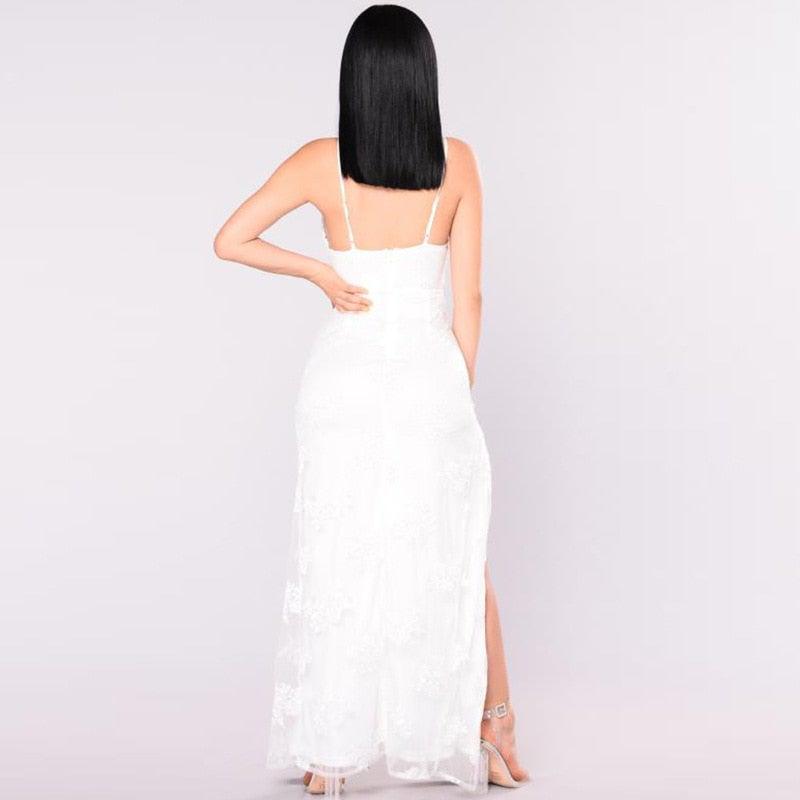 Summer Split Floral Party Dress