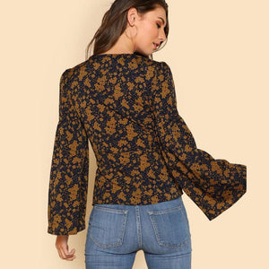 Eyes Up Floral Blouse
