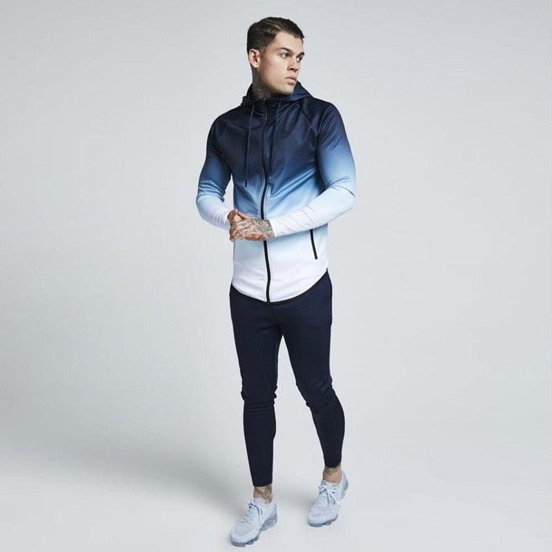 Color Hue Hood Track Jacket