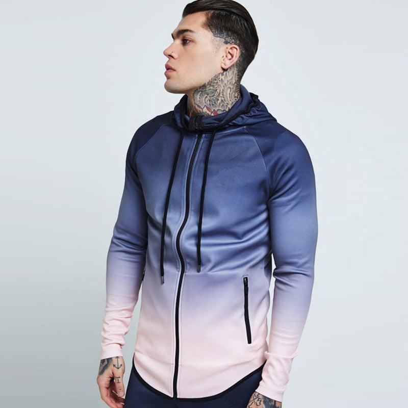 Color Hue Hood Track Jacket