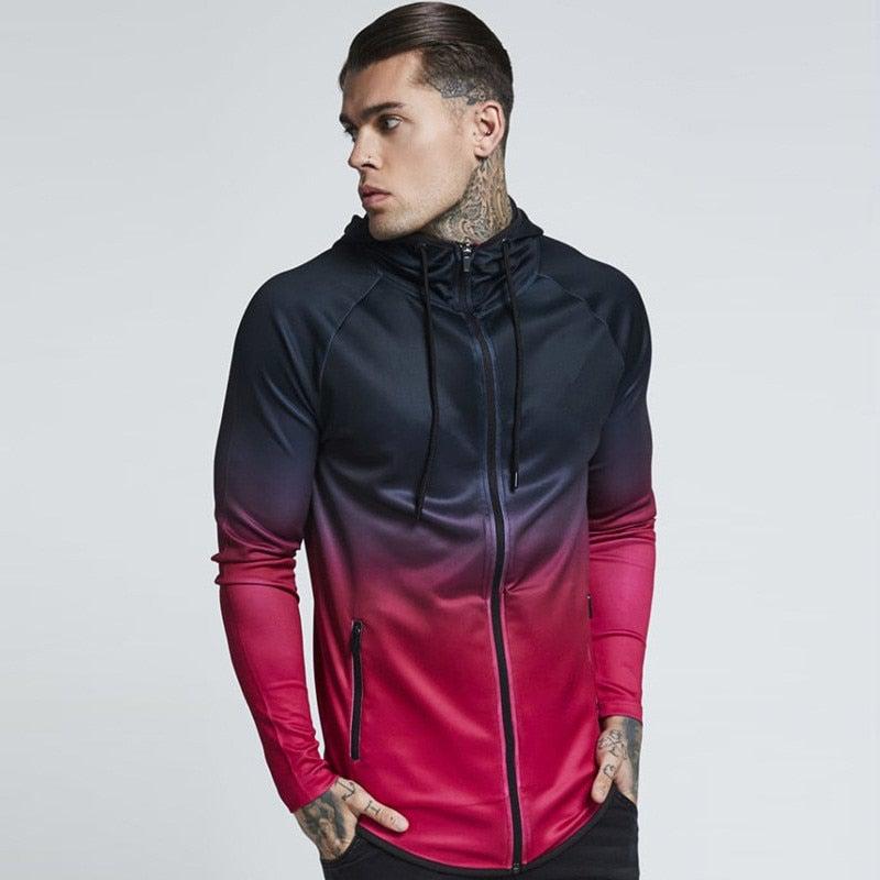 Color Hue Hood Track Jacket