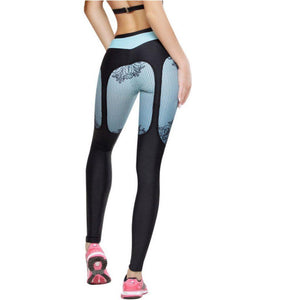 #pushup Sport Legging-Women's Leggings-📸 #CrayeLabel-Blue-XS-CrayeLabel.com
