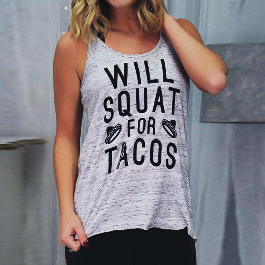 #squat4tacos Tank Top-Women's Tank Tops-📸 #CrayeLabel-L-CrayeLabel.com