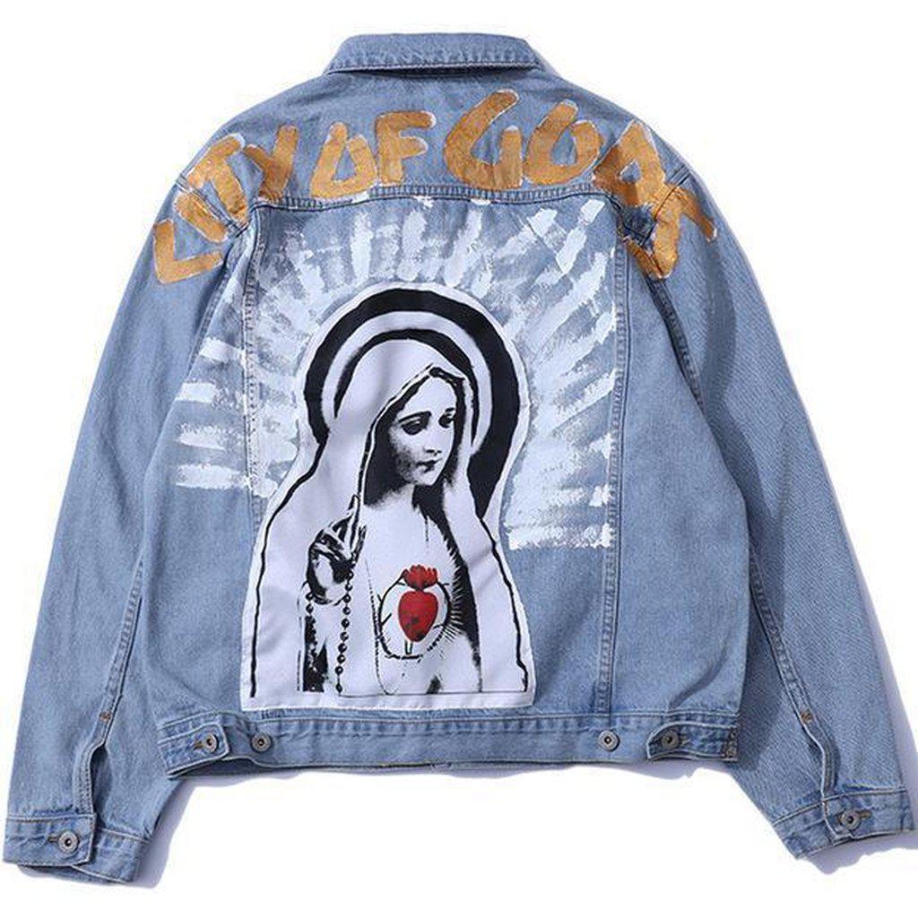#virginmarydenim Jacket-Men's Jackets-CrayeLabel.com-CrayeLabel.com