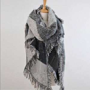 #winter Wool Scarf-Women's Scarves-📸 #CrayeLabel-Gray-CrayeLabel.com