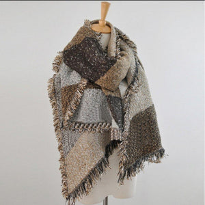 #winter Wool Scarf-Women's Scarves-📸 #CrayeLabel-Khaki-CrayeLabel.com